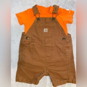 12 month old, Carhartt overall and onesie set
